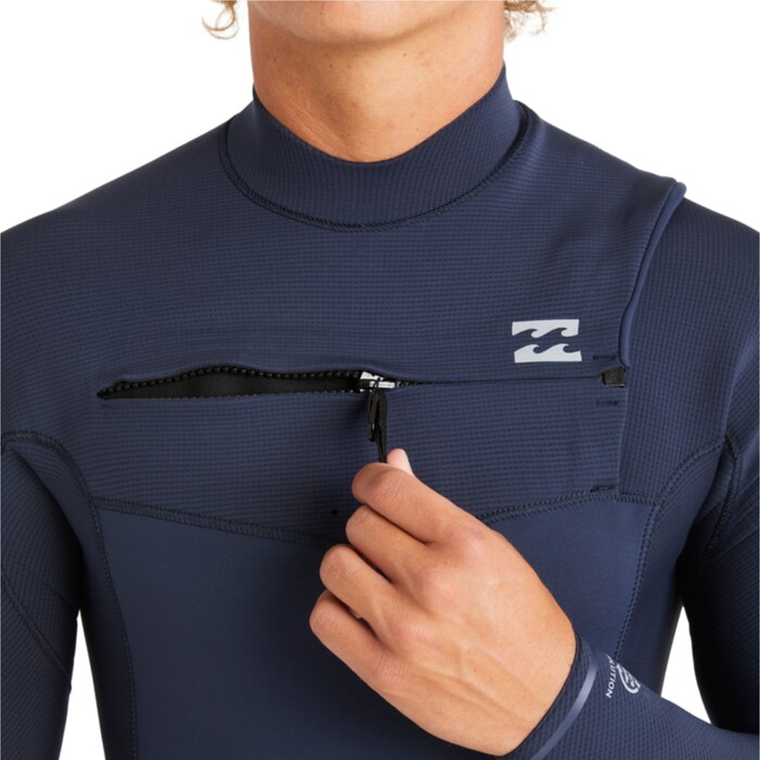 2024 Billabong Hombres Revolution Natural 4/3mm Chest Zip Neopreno ABYW100267 - Dark Navy